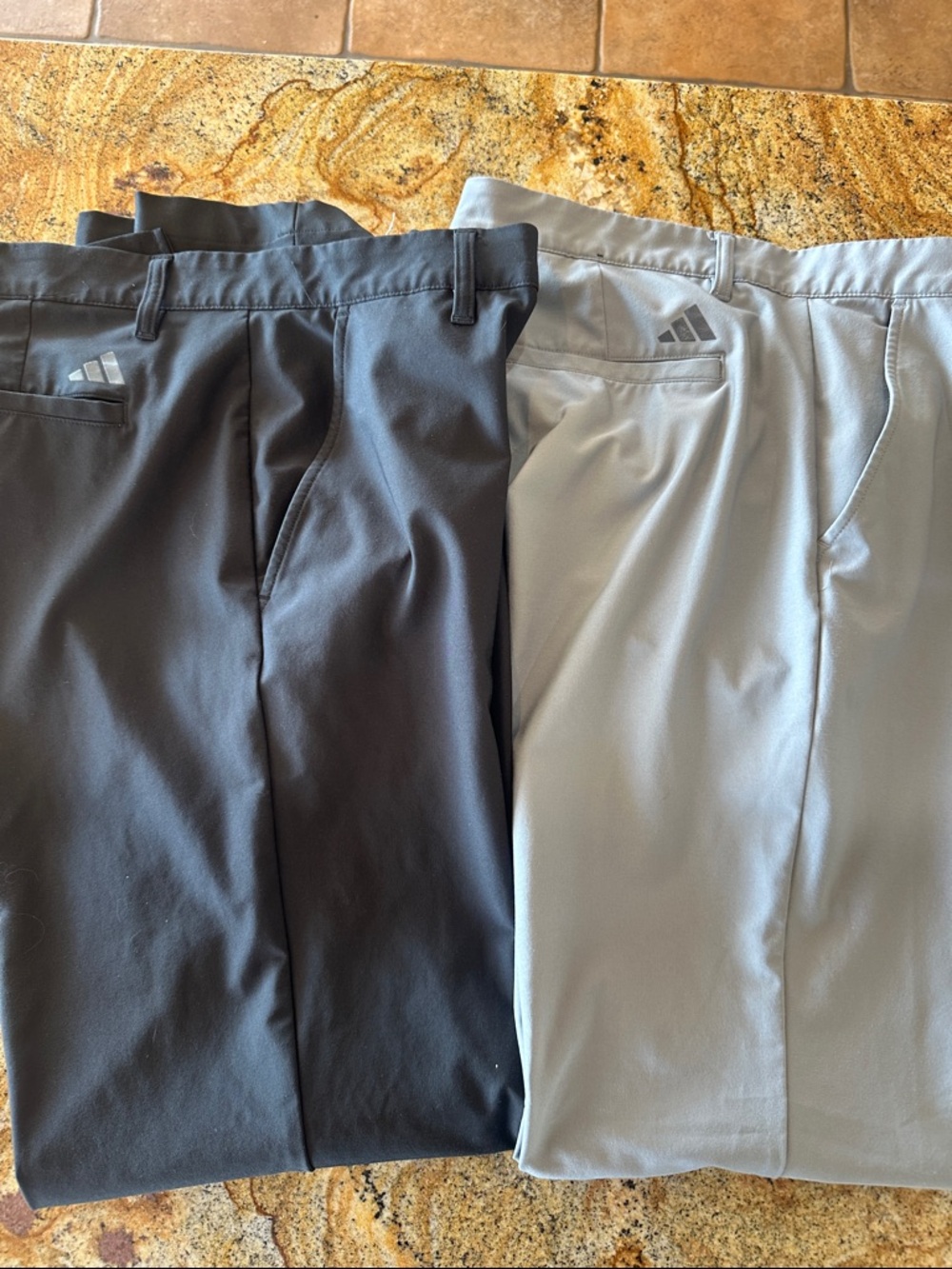 Bundle of adidas Men’s golf Stretch Pants - Black & Light Gray 34x 34